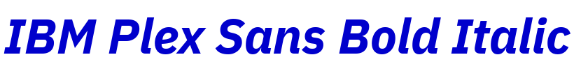 IBM Plex Sans Bold Italic fuente